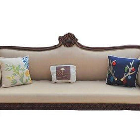 Teak Wood 3 Seater Chaise Lounge Settee - view 3