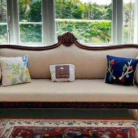 Teak Wood 3 Seater Chaise Lounge Settee - view 2