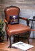 Wooden Twist Etch Hand Carved Teak Wood Arm Chair ( Brown ) - WoodenTwist