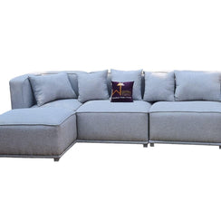 Madera Handmade Modular Sectional Sofa Set 5 Seater (Cream) - WoodenTwist