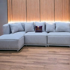 Madera Handmade Modular Sectional Sofa Set 5 Seater (Cream) - WoodenTwist