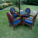 Wooden Twist Winsome Round Teak Wood 4 Seater Dining Table Set - WoodenTwist