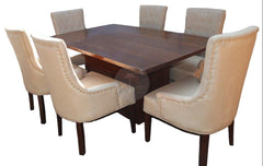 Premium Teak Wood 6 Seater Dining Table Set - WoodenTwist