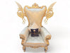 Wooden Twist Pennon Style Teak Wood High Back Throne Chair With Special Wings - WoodenTwist