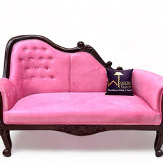 Wooden Twist Céleste Style Teak Wood 2 Seater Chaise Lounge - WoodenTwist