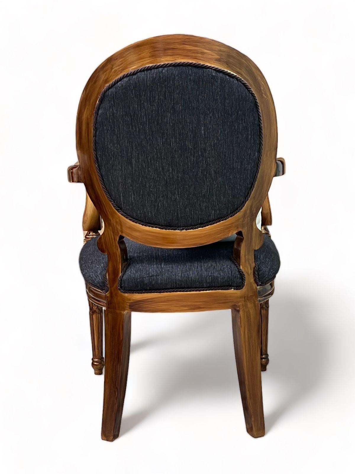 Wooden Twist Gramps Handmade Carved Sheesham Wood Armrest Chair - WoodenTwist