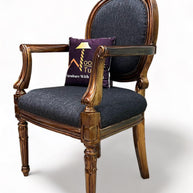 Wooden Twist Gramps Handmade Carved Sheesham Wood Armrest Chair - WoodenTwist