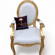Handmade Wooden Armrest Chair (Gold Finish) - WoodenTwist