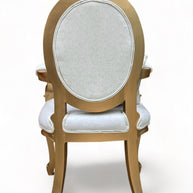 Handmade Wooden Armrest Chair (Gold Finish) - WoodenTwist