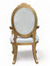 Handmade Wooden Armrest Chair (Gold Finish) - WoodenTwist