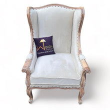 Wooden Twist Wing Back Sheesham Wood Armchair (Antique Brown) - WoodenTwist