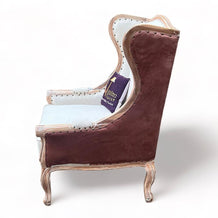 Wooden Twist Wing Back Sheesham Wood Armchair (Antique Brown) - WoodenTwist