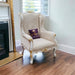 Hand Craved Wooden Wing Back Arm Chair - WoodenTwist