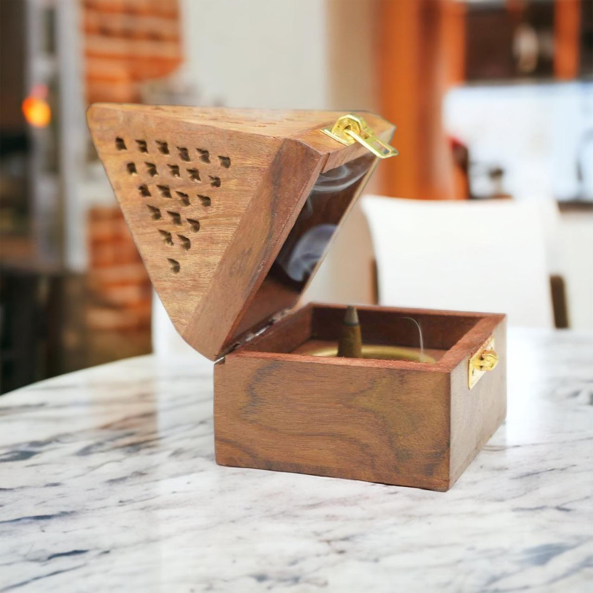 Sheesham wood bakhoor incense holder