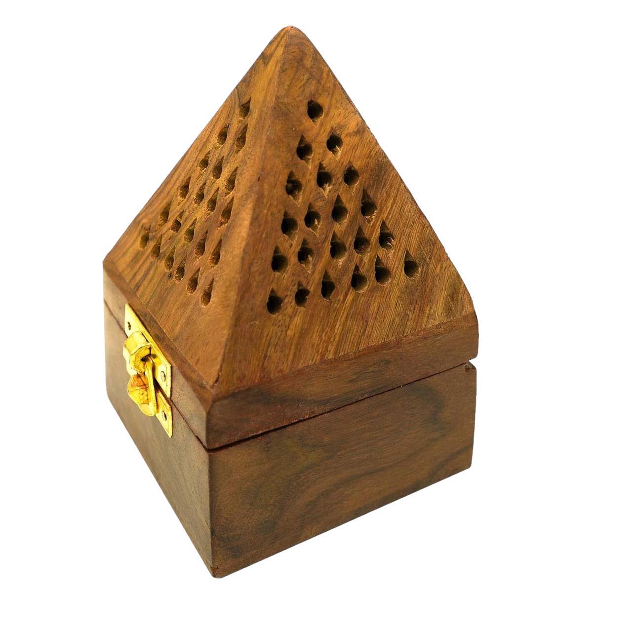 Wooden Twist Hovel Style Sheesham Wood Bakhoor Incense Holder - WoodenTwist