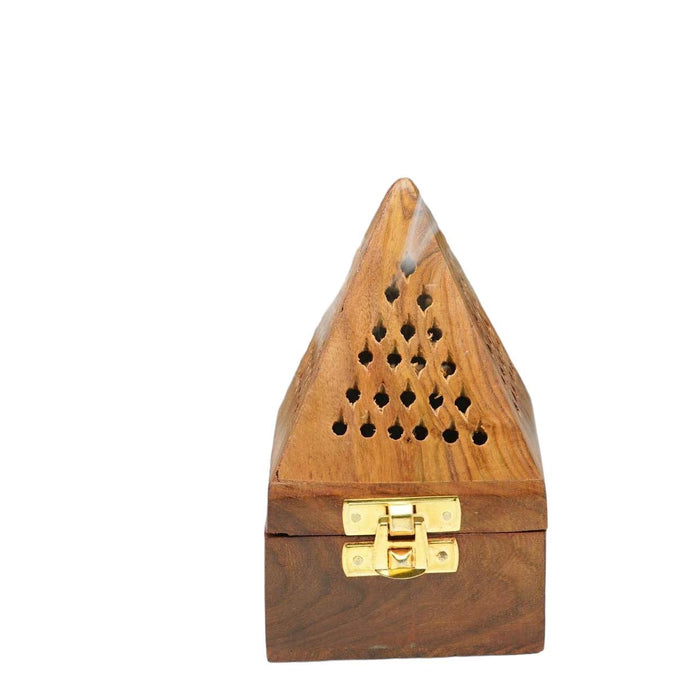 Wooden Twist Hovel Style Sheesham Wood Bakhoor Incense Holder - WoodenTwist