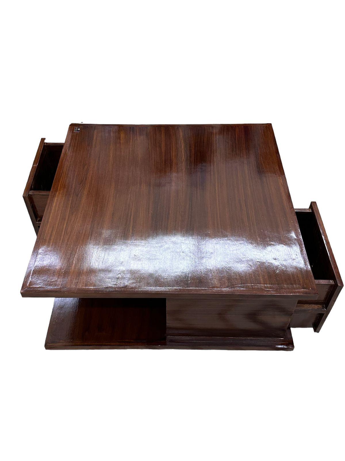 Luxurious Wooden Handmade Solid Sheesham Wood Coffee Table - WoodenTwist