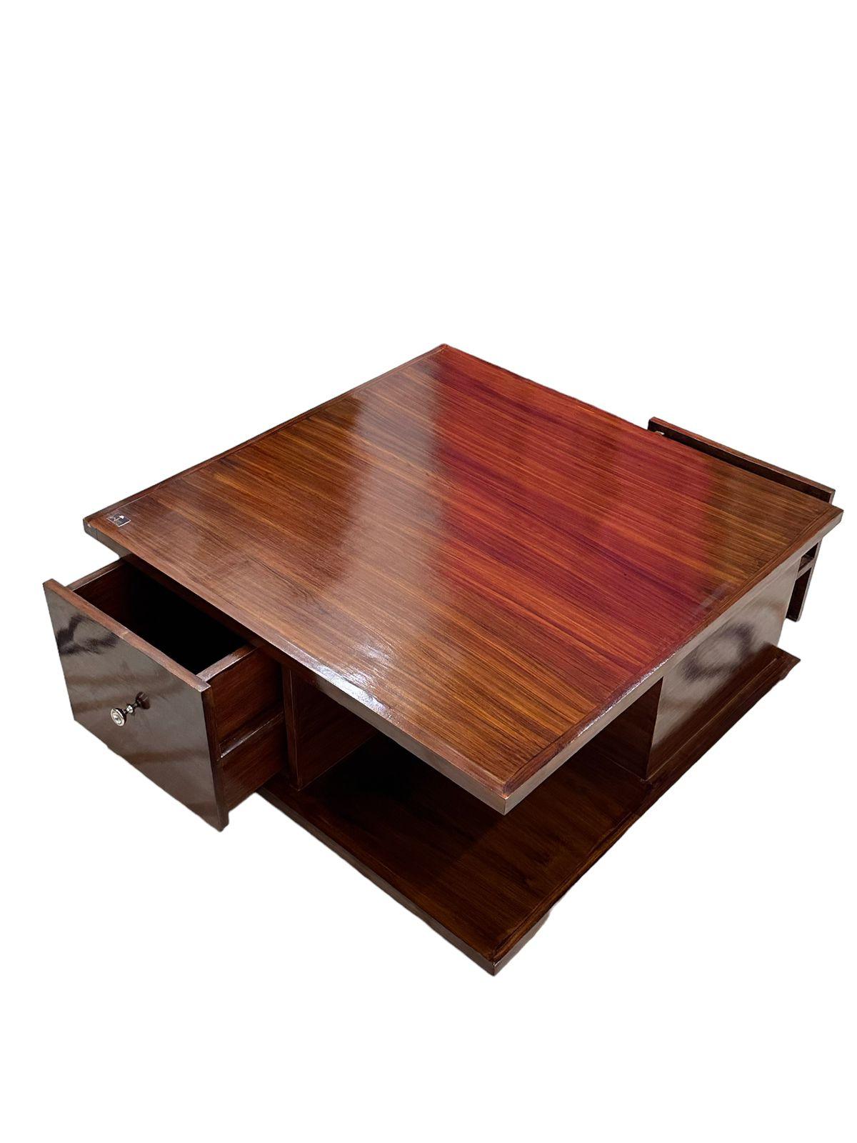 Luxurious Wooden Handmade Solid Sheesham Wood Coffee Table - WoodenTwist