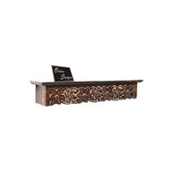 Onlineshoppee Wooden Hand Carved Wall Shelf with Jali Work - WoodenTwist
