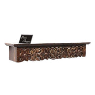 Onlineshoppee Wooden Hand Carved Wall Shelf with Jali Work - WoodenTwist
