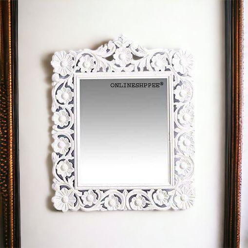 White self-antique finish on MDF wood
