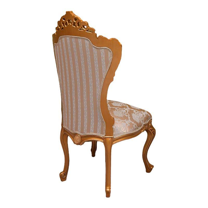 Wooden Twist Deluxe Teak Wood Living Room Chair ( Golden ) - WoodenTwist