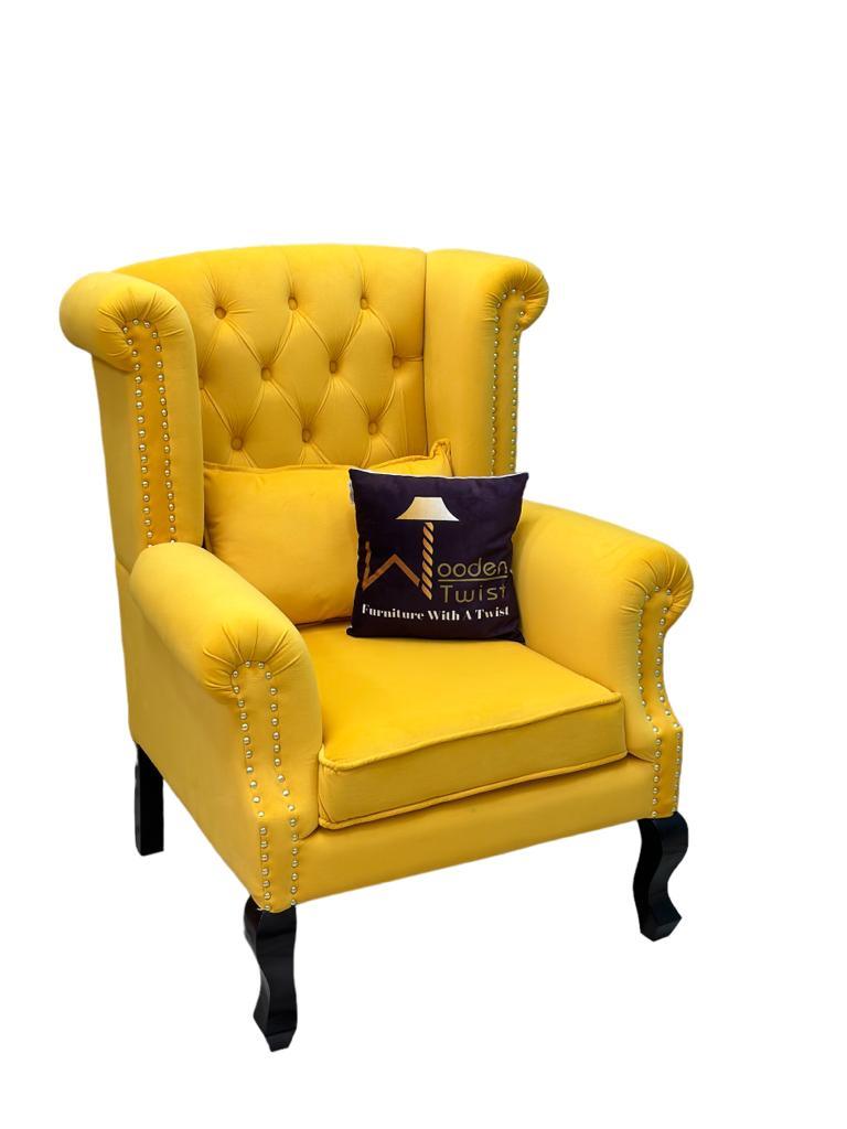 Majestic Wing Chair for Living Room/Home/Offices - WoodenTwist