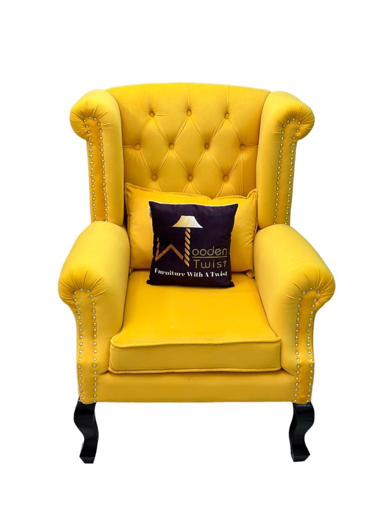 Majestic Wing Chair for Living Room/Home/Offices - WoodenTwist