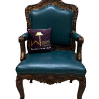 Wooden Twist Violet Teak Wood Living Room Armchair - WoodenTwist