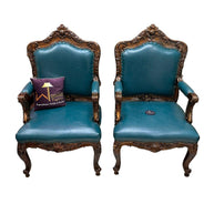 Wooden Twist Violet Teak Wood Living Room Armchair - WoodenTwist