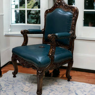 Wooden Twist Violet Teak Wood Living Room Armchair - WoodenTwist