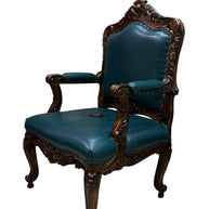 Wooden Twist Violet Teak Wood Living Room Armchair - WoodenTwist