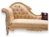 Golden Finish Chaise Lounge