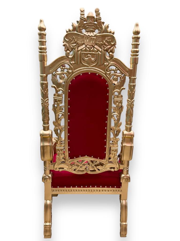 Luxurious High Back Throne Chair - WoodenTwist