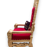 Luxurious High Back Throne Chair - WoodenTwist