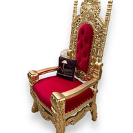 Luxurious High Back Throne Chair - WoodenTwist