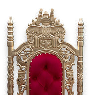 Luxurious High Back Throne Chair - WoodenTwist