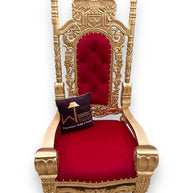 Luxurious High Back Throne Chair - WoodenTwist