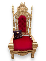 Luxurious High Back Throne Chair - WoodenTwist