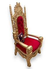 Luxurious High Back Throne Chair - WoodenTwist