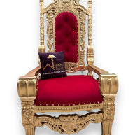 Luxurious High Back Throne Chair - WoodenTwist
