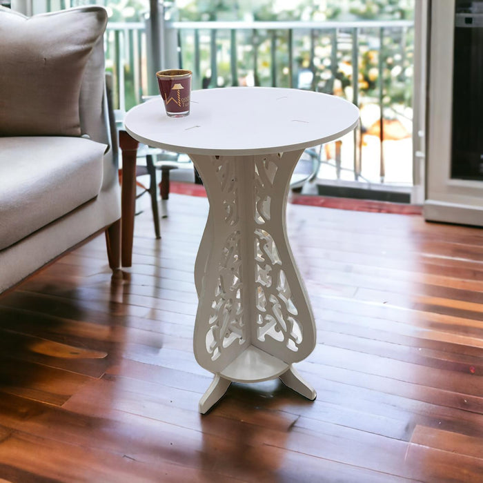 Wooden Round End Table - WoodenTwist