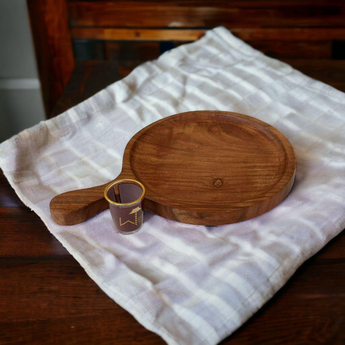 Rustic Wood Pizza Plate