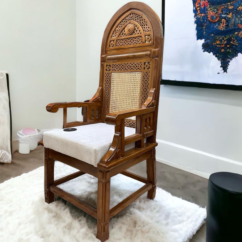 Teak wood Chief Justice armchair