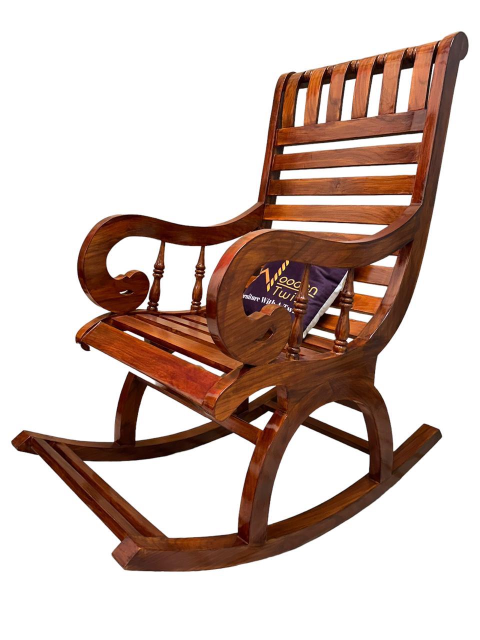 Teak Wood Rocking Chair