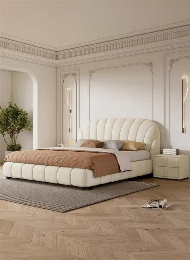 Wooden Twist Grandeur Modernize Boucle Upholstery Bed for Luxury Bedroom - WoodenTwist