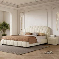 Wooden Twist Grandeur Modernize Boucle Upholstery Bed for Luxury Bedroom - WoodenTwist