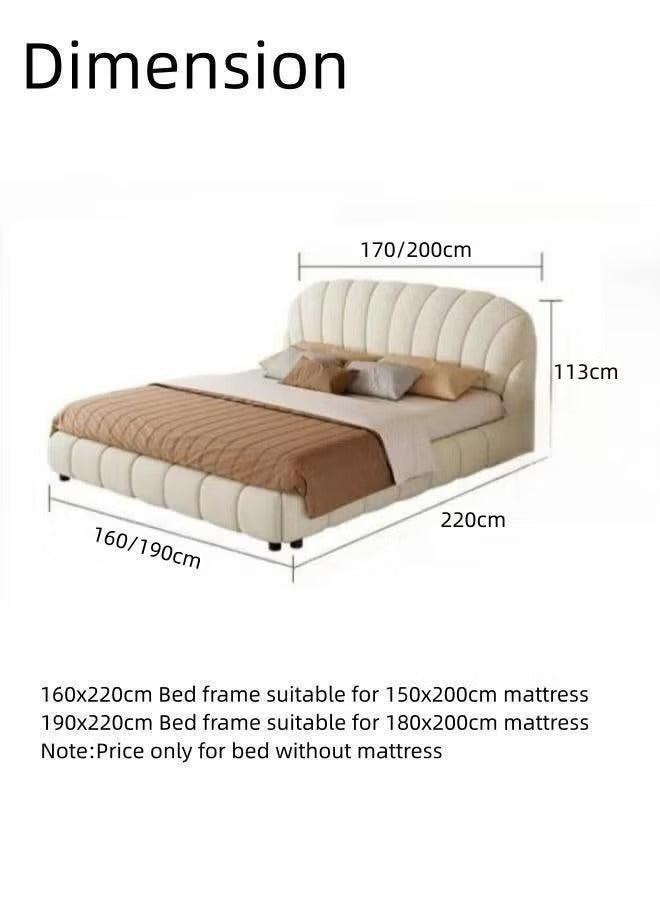 Wooden Twist Grandeur Modernize Boucle Upholstery Bed for Luxury Bedroom - WoodenTwist