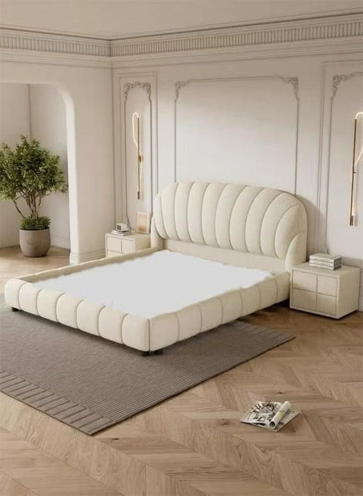 Wooden Twist Grandeur Modernize Boucle Upholstery Bed for Luxury Bedroom - WoodenTwist