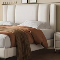 Wooden Twist Italian Minimalism Modernize Leatherette Upholstery Bed for Luxury Bedroom - WoodenTwist